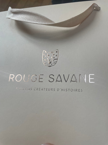 détail sac dorure rouge savane