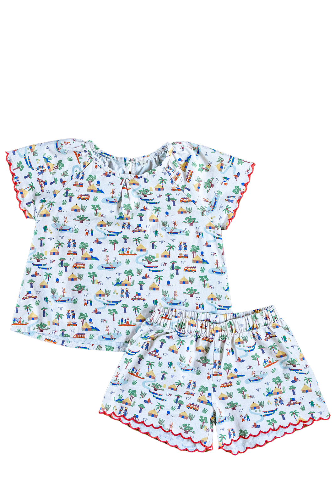 Pyjama fille FANTASIA en coton bio, short et haut