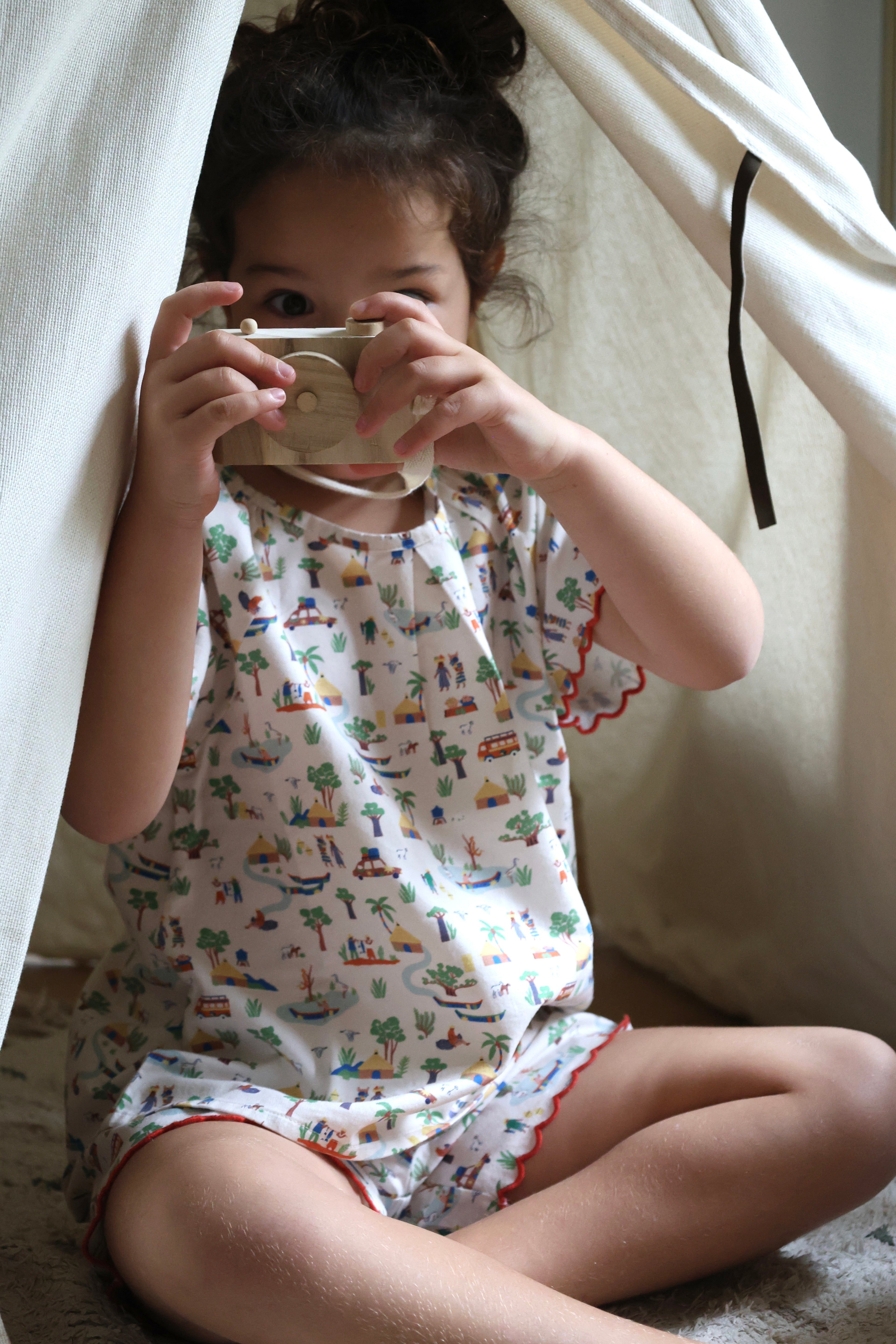 pyjama été fille imprimé africain