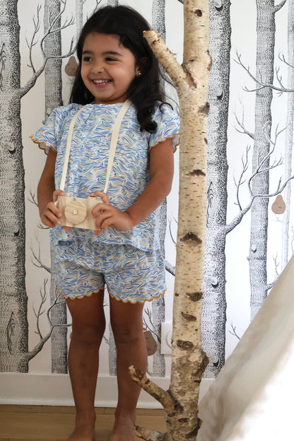 pyjama fille été imprimé marin 