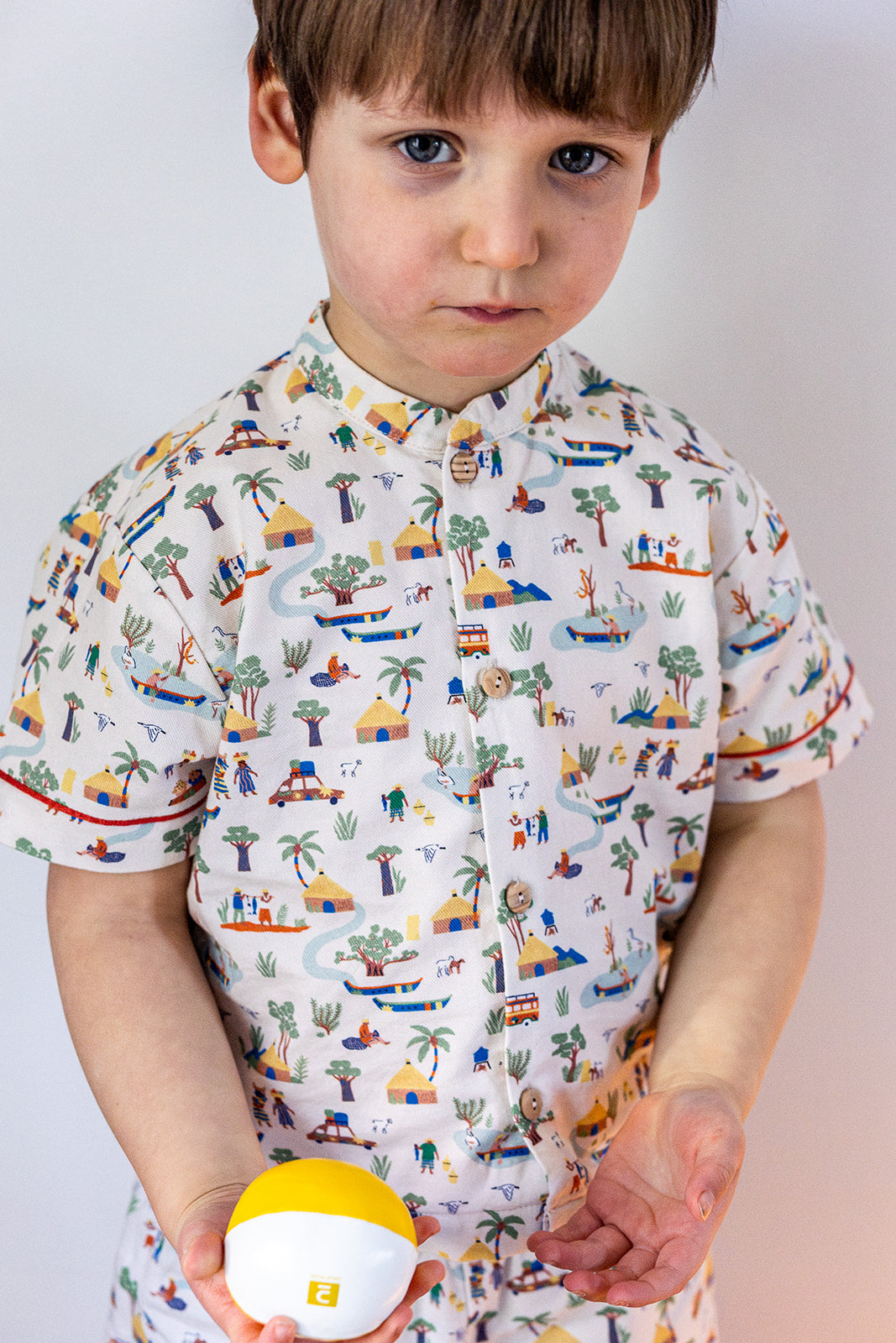 pyjama Farfadet garçon haut imprimé contes africains