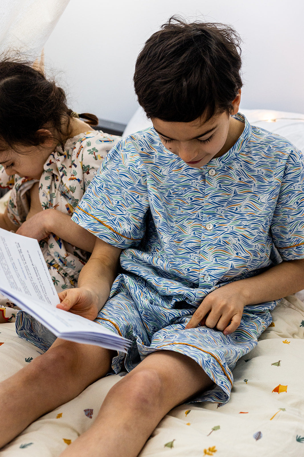 Motifs marins imprimés du pyjama FARFADET